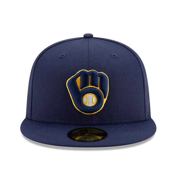 ニューエラ キャップ 59FIFTY ミルウォーキー ブルワーズ MLB ON-FIELD AUTHENTIC HOME FITTED CAP GOLD NAVY NEW ERA MILWAUKEE BREWERS