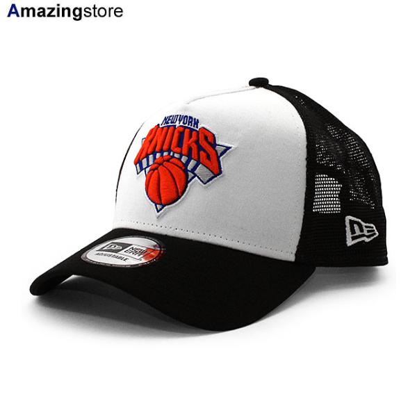 ニューエラ メッシュキャップ 9FORTY ニューヨーク ニックス NBA A-FRAME TRUCKER MESH CAP BLACK NEW ERA NEW YORK KNICKS SNAPBACK スナップバック