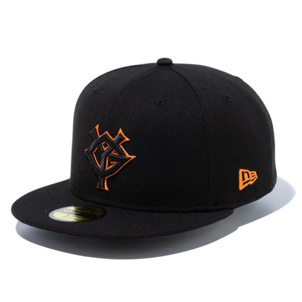 ニューエラ キャップ 59FIFTY 読売 ジャイアンツ NPB TEAM LOGO FITTED CAP BLACK-BLACK-ORANGE NEW ERA YOMIURI GIANTS