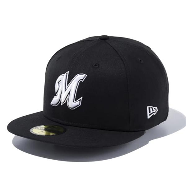 ニューエラ キャップ 59FIFTY 千葉ロッテ マリーンズ NPB FITTED CAP BLACK-WHITE NEW ERA CHIBA LOTTE MARINES