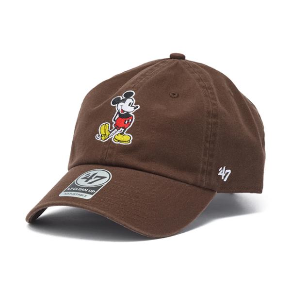 47ブランド キャップ ミッキーマウス CLEAN-UP STRAPBACK CAP BROWN 47BRAND DISNEY MICKEY MOUSE