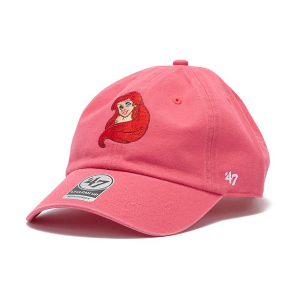 47ブランド キャップ ディズニー アリエル CLEAN-UP STRAPBACK CAP BERRY 47BRAND DISNEY ARIEL リトル マーメイド The Little Mermaid