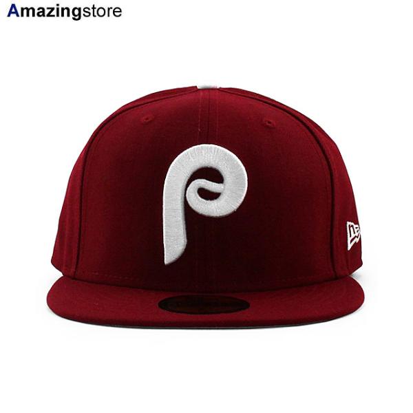 ニューエラ キャップ 59FIFTY フィラデルフィア フィリーズ MLB 1970 COOPERSTOWN FITTED CAP MAROON NEW ERA PHILADELPHIA PHILLIES