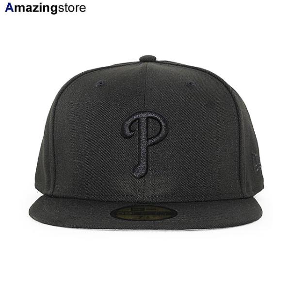 ニューエラ キャップ 59FIFTY フィラデルフィア フィリーズ MLB TEAM BASIC FITTED CAP BLACKOUT NEW ERA PHILADELPHIA PHILLIES