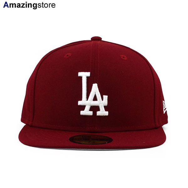 ニューエラ キャップ 59FIFTY ロサンゼルス ドジャース MLB TEAM BASIC FITTED CAP CARDINAL WHITE NEW ERA LOS ANGELES DODGERS