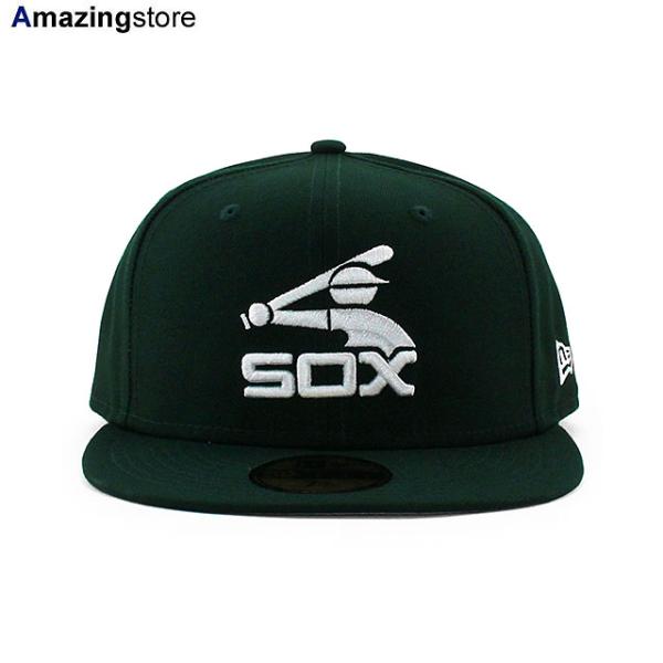 ニューエラ キャップ 59FIFTY シカゴ ホワイトソックス MLB TEAM BASIC FITTED CAP DARK GREEN NEW ERA CHICAGO WHITE SOX
