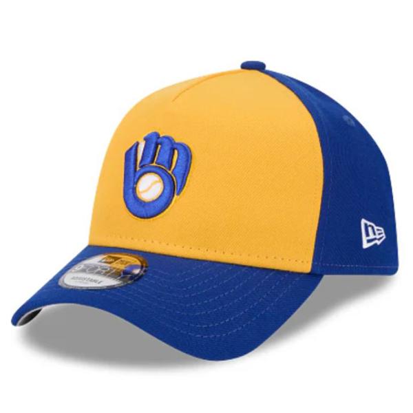 ニューエラ キャップ 9FORTY ミルウォーキー ブルワーズ MLB A-FRAME SNAPBACK CAP ROYAL BLUE GOLD NEW ERA MILWAUKEE BREWERS