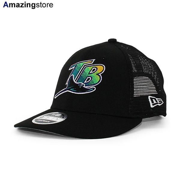 ニューエラ メッシュキャップ LP9FIFTY タンパベイ デビルレイズ MLB TRUCKER MESH CAP BLACK NEW ERA TAMPA BAY DEVIL RAYS LOW PROFILE スナップバック
