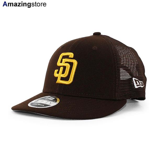 ニューエラ メッシュキャップ LP9FIFTY サンディエゴ パドレス MLB TRUCKER MESH CAP BROWN NEW ERA SAN DIEGO PADRES LOW PROFILE スナップバック SNAPBACK