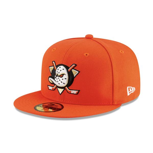ニューエラ キャップ 59FIFTY アナハイム ダックス NHL TEAM BASIC FITTED CAP ORANGE NEW ERA ANAHEIM DUCKS