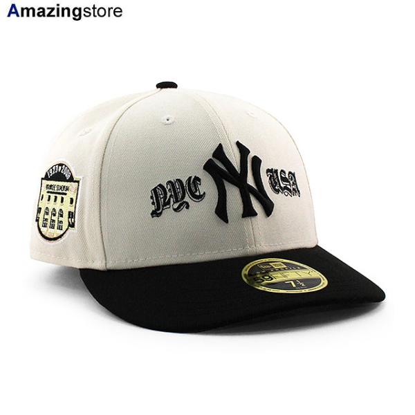 ニューエラ キャップ 59FIFTY ニューヨーク ヤンキース COOPERSTOWN LOGO LOW PROFILE FITTED CAP LP CREAM BLACK NEW ERA NEW YORK YANKEES