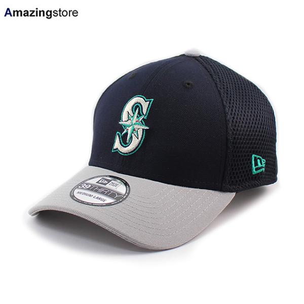 ニューエラ キャップ 39THIRTY シアトル マリナーズ MLB NEO FLEX FIT CAP NAVY GRAY NEW ERA SEATTLE MARINERS