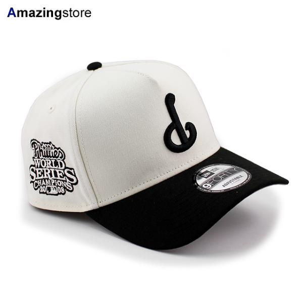 ニューエラ キャップ 9FORTY スナップバック フィラデルフィア フィリーズ MLB UPSIDE 2008 WORLD SERIES CHAMPIONS A-FRAME SNAPBACK CAP CREAM BLACK NEW ERA