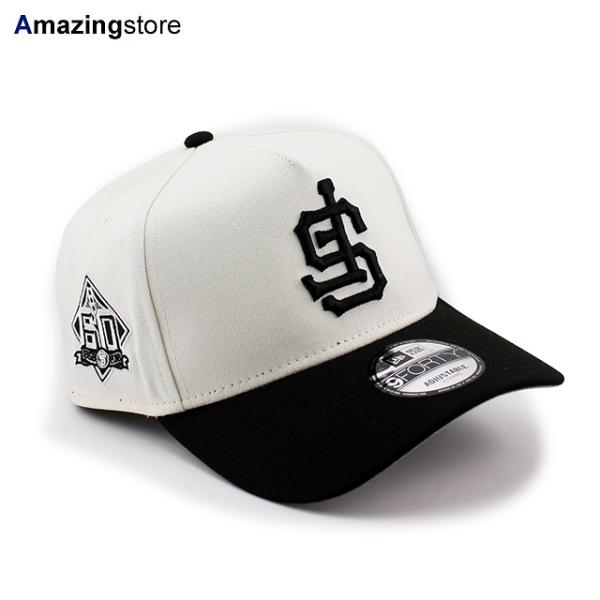 ニューエラ キャップ 9FORTY スナップバック サンフランシスコ ジャイアンツ MLB UPSIDE 60TH ANNIVERSARY A-FRAME SNAPBACK CAP CREAM BLACK NEW ERA