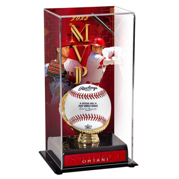 海外取寄 大谷翔平ア・リーグMVP記念モデル ロサンゼルス エンゼルス 2023AL MVP GOLD GLOVE DISPLAY CASE ボールディスプレー