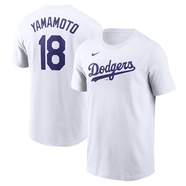 山本由伸モデル 海外取寄 NIKE Tシャツ ロサンゼルス ドジャース PLAYER NAME&amp;NUMBER T-SHIRT WHITE ナイキ LOS ANGELES DODGERS