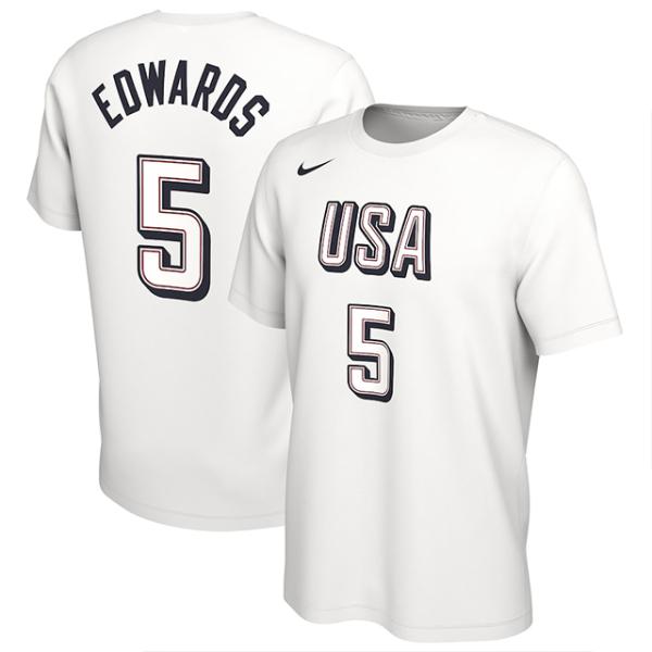 アンソニーエドワーズ　USA パリ五輪　Tシャツ NIKE 海外取寄 アンソニー・エドワーズモデル ナイキ バスケ USA