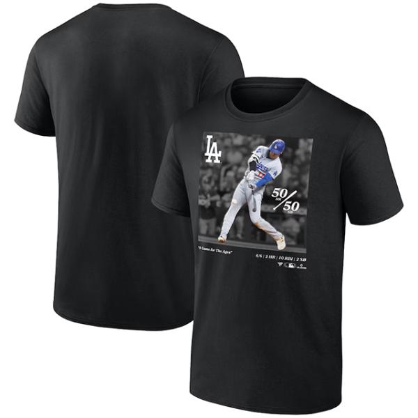 大谷翔平 シーズン50本塁打50盗塁達成記念モデル 海外取寄 Tシャツ A
