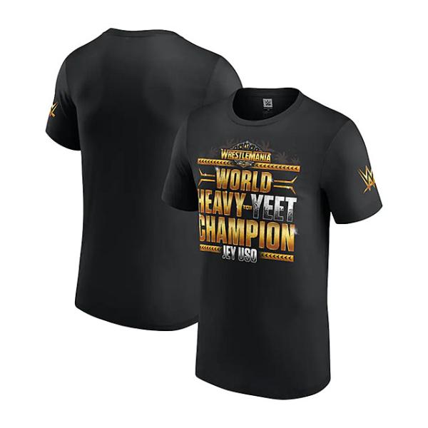 レッスルマニア41 チャンピオンモデル ジェイ ウーソ WWE AUTHENTIC Tシャツ WRESTLEMANIA 41 WINNER T-SHIRT BLACK JEY USO uk203086579