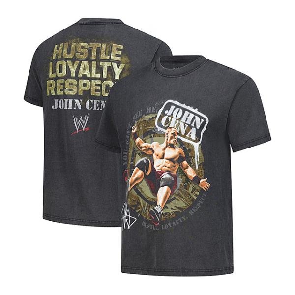 ジョン シナモデル 海外取寄 WWE Tシャツ LOYALTY SNOW WASHED BOXY T-SHIRT BLACK JOHN CENA