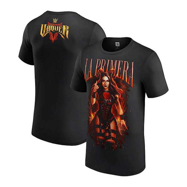 ステファニー バッケルモデル 海外取寄 WWE AUTHENTIC Tシャツ LA PRIMERA T-SHIRT BLACK STEPHANIE VAQUER