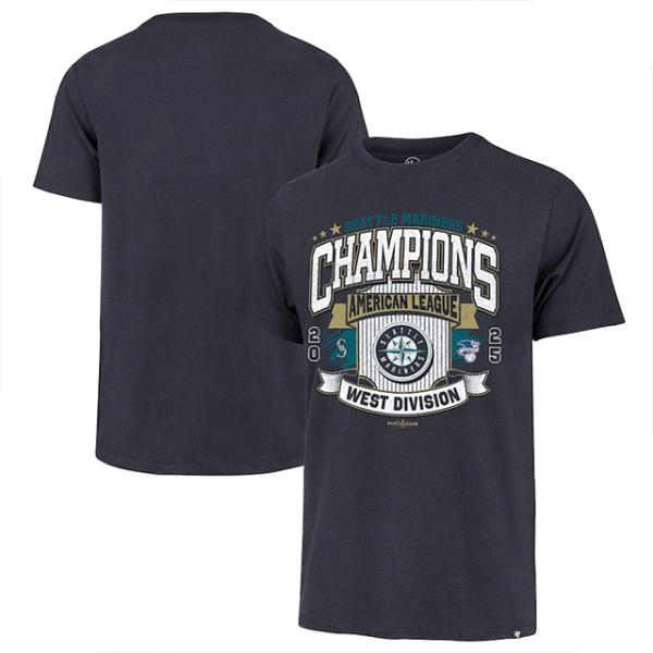 2025 アメリカンリーグ西地区チャンピオン 海外取寄 47ブランド Tシャツ シアトル マリナーズ MLB 2025 AL WEST DIVISION CHAMPIONS FRANKLIN T-SHIRTS NAVY