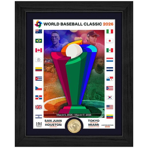 海外取寄 WBC 額入りコラージュフレーム 2026 WORLD BASEBALL CLASSIC BRONZE COIN PHOTO MINT HIGHLAND MINT