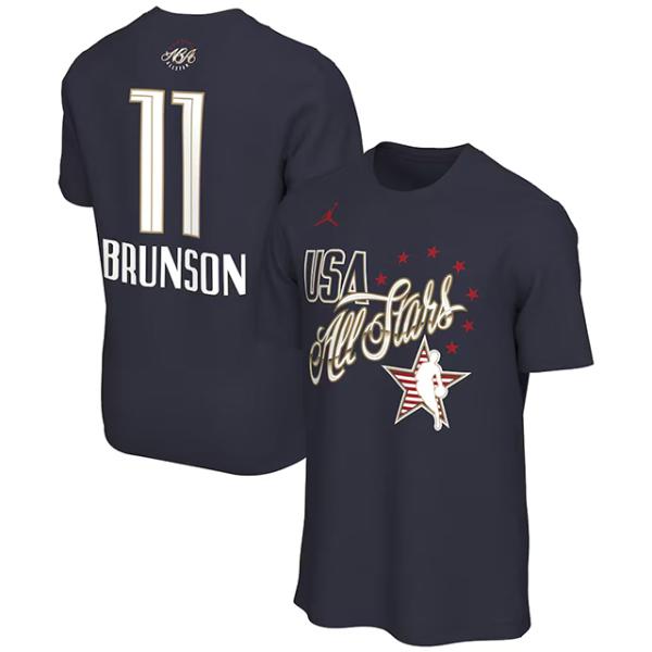 海外取寄 ジェイレン ブランソンモデル ジョーダンブランド Tシャツ 2026 NBA ALL-STAR GAME NAME&amp;NUMBER T-SHIRT NAVY RALEN BRUNSON JORDAN BRAND