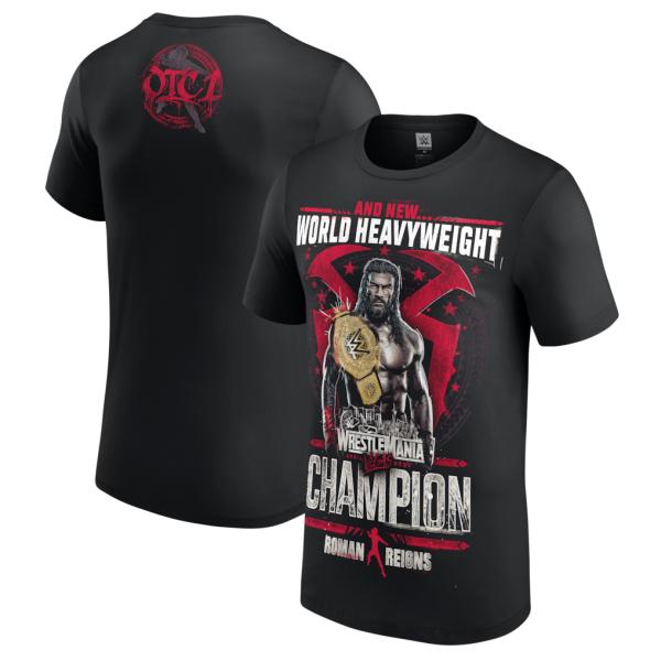 ローマン レインズモデル 海外取寄 WWE AUTHENTIC Tシャツ WRESTLEMANIA 42 WINNER T-SHIRT BLACK ROMAN REIGNS