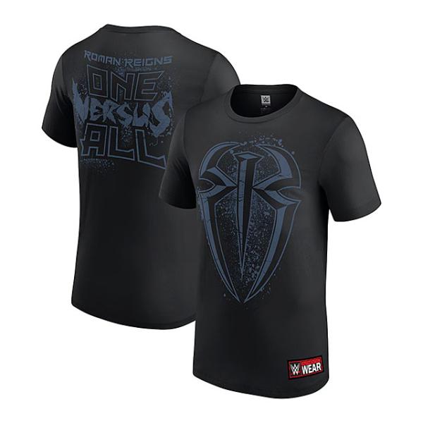 ローマン レインズモデル 海外取寄 WWE AUTHENTIC Tシャツ ONE VERSUS ALL RETRO T-SHIRT BLACK ROMAN REIGNS OTC WRESTLEMANIA レッスルマニア