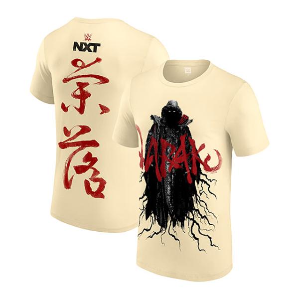 ナラクモデル 海外取寄 WWE AUTHENTIC Tシャツ SHADOWED FIGURE T-SHIRT CREAM NARAKU NXT WRESTLEMANIA レッスルマニア ロー スマックダウン RAW SMACKDOWN