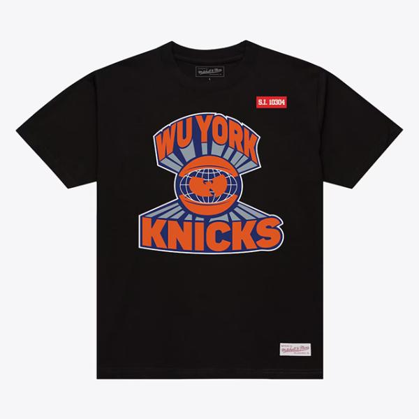 海外取寄 ニューヨーク ニックス × ウータンクラン × ミッチェルアンドネス Tシャツ NEW YORK KNICKS WU-TANG CLAN MITCHELL&NESS WU YORK T-SHIRT BLACK