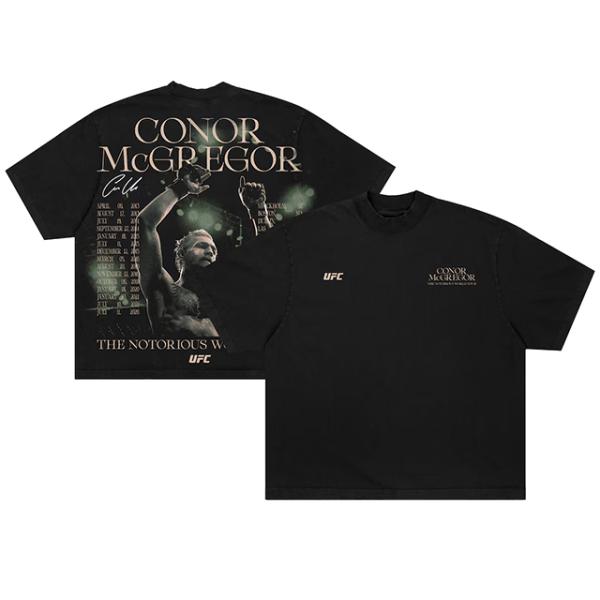 コナー マクレガーモデル海外取寄 UFC Tシャツ WORLD TOUR T-SHIRT BLACK Conor McGregor