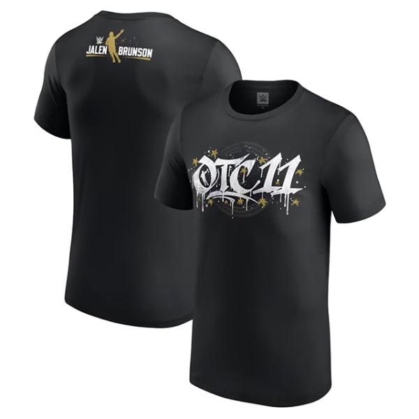 ローマン レインズモデル x ジェイレン ブランソン 海外取寄 WWE AUTHENTIC Tシャツ OTC T-SHIRT BLACK ROMAN REIGNS JALEN BRUNSON