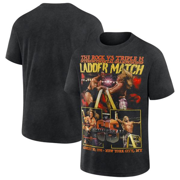 ショーン マイケルズ vs トリプルHモデル 海外取寄 WWE AUTHENTIC Tシャツ SUMMERSLAM 2002 T-SHIRT BLACK SHAWN MICHEALS TRIPLE H