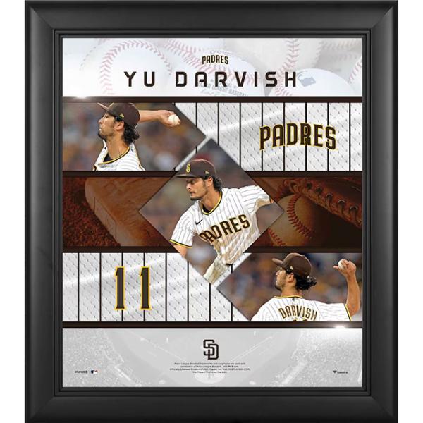 ダルビッシュ有モデル 海外取寄 額入りコラージュフレーム サンディエゴ パドレス FANATICS AUTHENTIC FRAMED STITCHED STARS COLLAGE SAN DIEGO PADRES