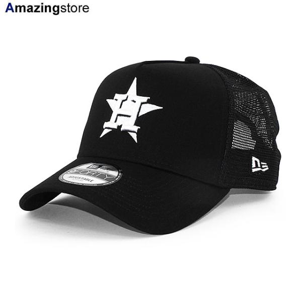 ニューエラ メッシュキャップ 9FORTY ヒューストン アストロズ MLB A-FRAME TRUCKER MESH CAP BLACK NEW ERA HOUSTON ASTROS