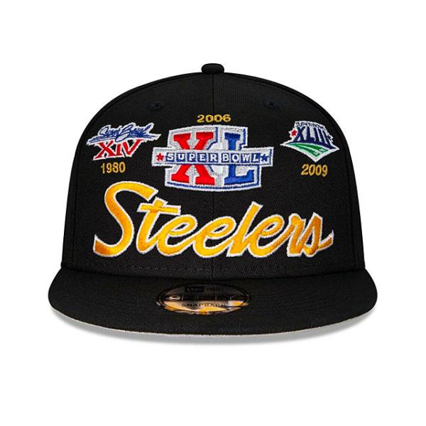 ヴィンテージ　USA製　NFL　ピッツバーグ　スティーラーズ　レザー　キャップ ヴィンテージ USA製 NFL ピッツバーグ スティーラーズ レザー
