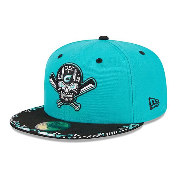 ニューエラ キャップ 59FIFTY コロンバス クリッパーズ MiLB FITTED CAP TEAL BLACK NEW ERA COLUMBUS CLIPPERS