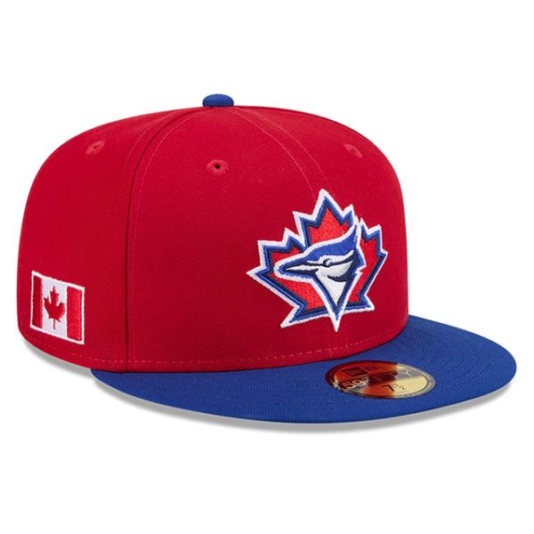カナダデーモデル ニューエラ キャップ 59FIFTY トロント ブルージェイズ 2026 CANADA DAY FITTED CAP RED-ROYAL BLUE NEW ERA TORONTO BLUE JAYS