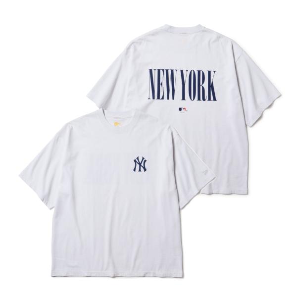 ニューエラ Tシャツ 二ューヨーク ヤンキース Powered by GORO NAKATSUGAWA MLB OVERSIZED T-SHIRT WHITE NEW ERA NEW YORK YANKEES
