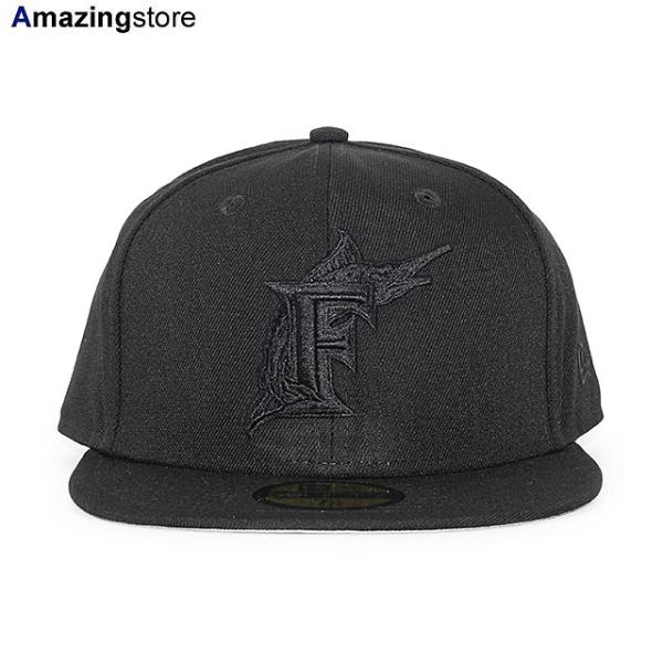 ニューエラ キャップ 59FIFTY フロリダ マーリンズ MLB COOPERSTOWN TEAM BASIC FITTED CAP BLACKOUT NEW ERA FLORIDA MARLINS