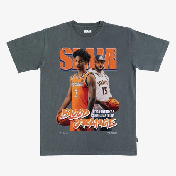 カーメロ+キヤン アンソニーモデル スラム シラキュース オレンジ Tシャツ海外取寄 2025 SLAM COVER T-SHIRT CHARCOAL