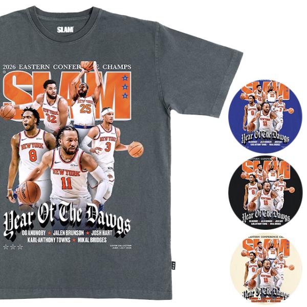 27年振りNBAファイナル進出！ニューヨーク ニックスモデル スラム Tシャツ海外取寄 2026 SLAM COVER T-SHIRT NEW YORK KNICKS