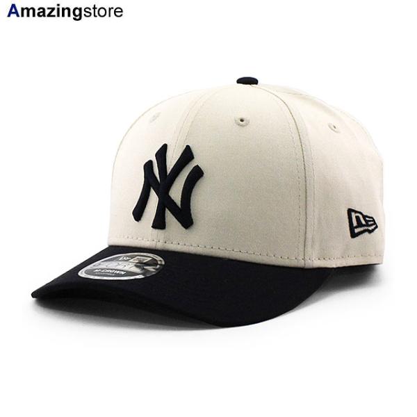 ニューエラ 9FORTY M-CROWN スナップバック ニューヨーク ヤンキース MLB SNAPBACK CAP CREAM NAVY NEW ERA NEW YORK YANKEES