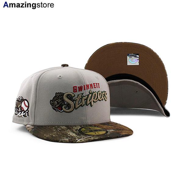 ニューエラ　59fifty マイナーリーグ　GWINNETT STRIPERS 59FIFTY ニューエラ キャップ グウィネット ストライパーズ MiLB BEIGE