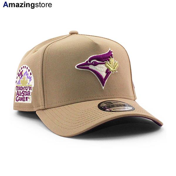 EU限定 ニューエラ キャップ 9FORTY スナップバック トロント ブルージェイズ MLB 1991 ALL STAR GAME A-FRAME SNAPBACK CAP CAMEL NEW ERA TORONTO BLUE JAYS
