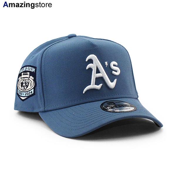 EU限定 ニューエラ キャップ スナップバック 9FORTY オークランド アスレチックス MLB 1968-2024 OAKLAND COLISEUM A-FRAME SNAPBACK CAP BLUE NEW ERA