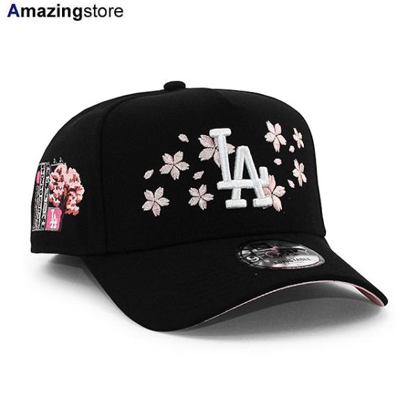 EU限定 ニューエラ キャップ 9FORTY スナップバック ロサンゼルス ドジャース MLB TOKYO SERIES SAKURA A-FRAME SNAPBACK CAP BLACK NEW ERA DODGERS