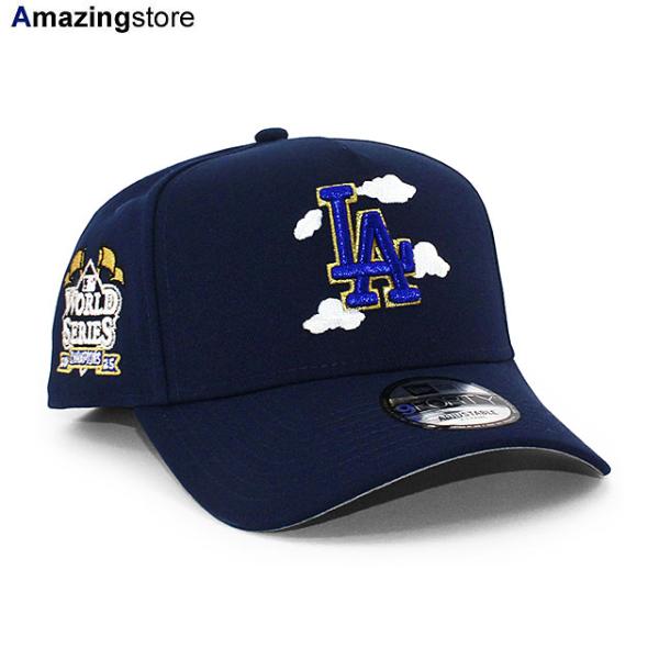 EU限定 ニューエラ キャップ 9FORTY スナップバック ロサンゼルス ドジャース MLB 2025 WORLD SERIES CHAMPIONS GREY BOTTOM A-FRAME SNAPBACK CAP NAVY 帽子